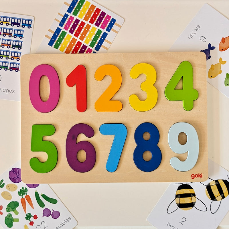 Goki Number Puzzle 0-9 Early Math Games for Kids Cognitive