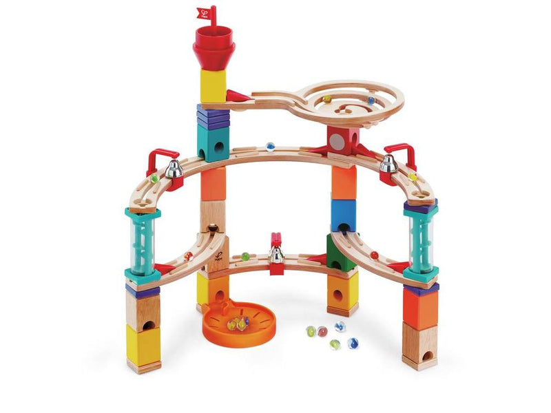 Hape Marble Run Quadrilla Castle Escape Early Science STEM Toys 52pcs Marble Run Game Wooden Building Blocks Best Seller 4yrs+