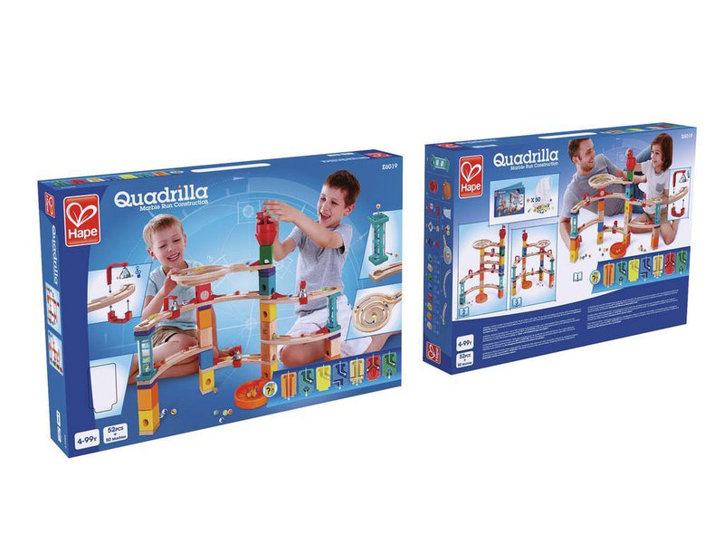 Hape Marble Run Quadrilla Castle Escape Early Science STEM Toys 52pcs Marble Run Game Wooden Building Blocks Best Seller 4yrs+