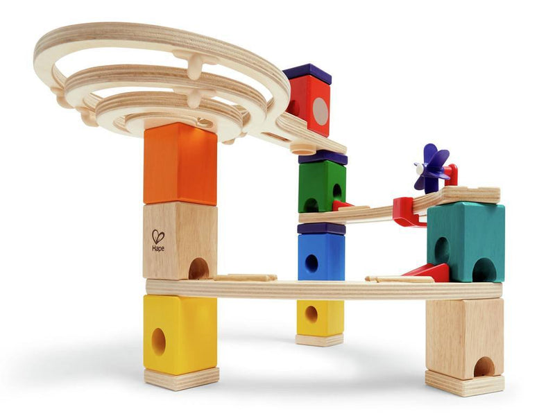 Hape Marble Run Race to the Finish 28pcs Early Science STEM Toys Best Seller Marble Run Game Wooden Building Blocks 4yrs+