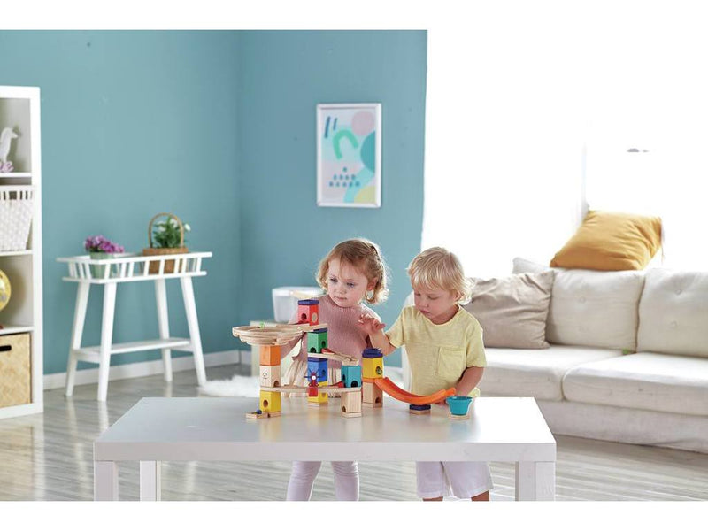 Hape Marble Run Quadrilla Starter Mega Skatepark Early Science STEM Toys 9pcs Marble Run Game 4yrs+