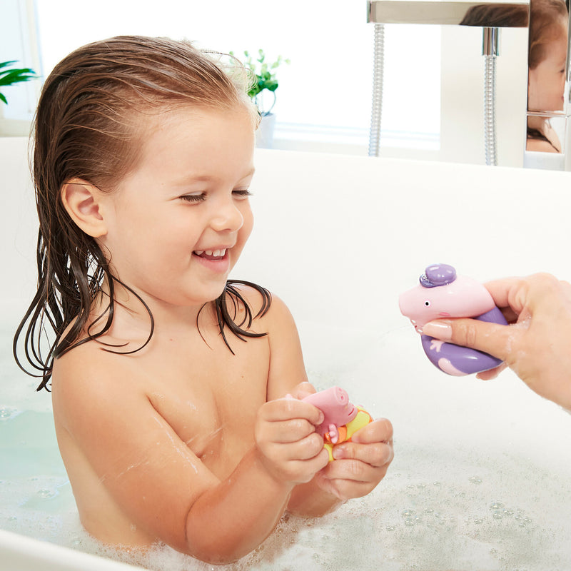 TOMY Grandad Pigs Splash & Pour Boat Baby Bath Toy Baby Toys 18m+