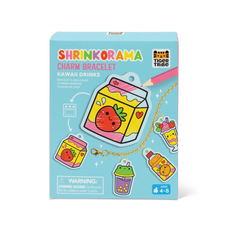 Tiger Tribe Shrinkorama Charm Bracelet Kawaii Drinks Art and Craft for Kids 4yrs+