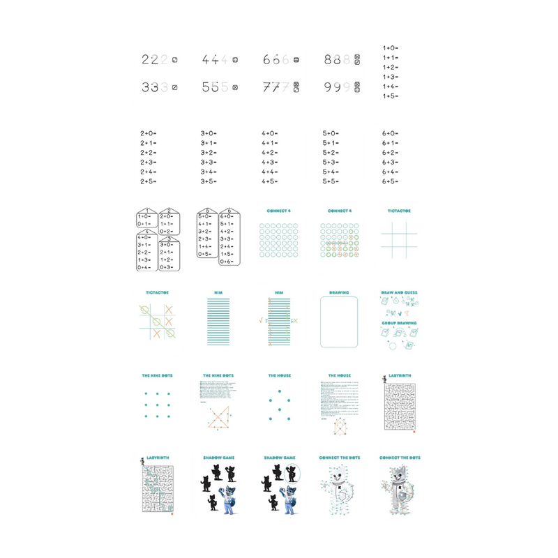 Kidywolf KidyDraw Mini 60pcs REFILL Cards Games and Education Travel Toys 4yrs+