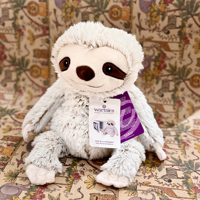 Warmies Large Sloth Brown/White Weighted Plush Toys 30cm Wellbeing Gift Idea for 0m+
