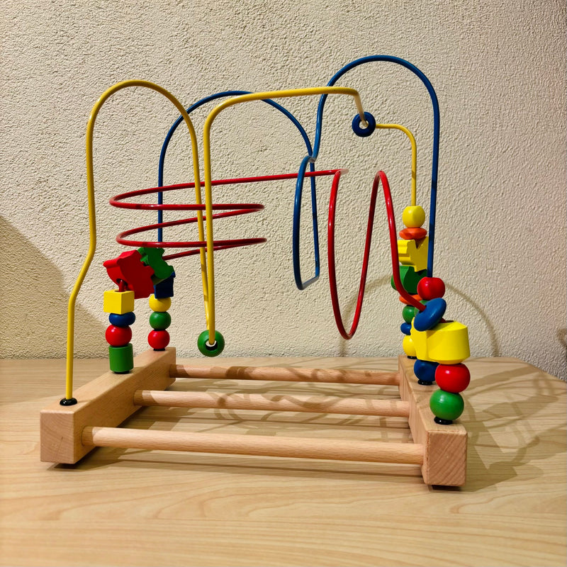 Viga Toys Wooden Large Wire Bead Maze 32.5 cm(L)x 31.5 cm (W)x 25 cm(H) Fine Motor Skills Developmental Toys 2yrs+ (Bulky Shipping)