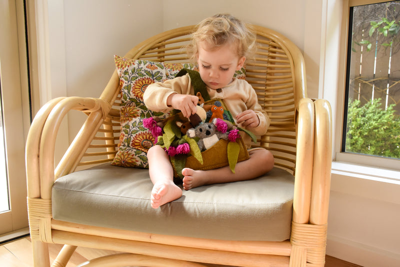 Tara Treasures Felt Australian Gumnut Playscape Bag Australian Animals 3yrs+