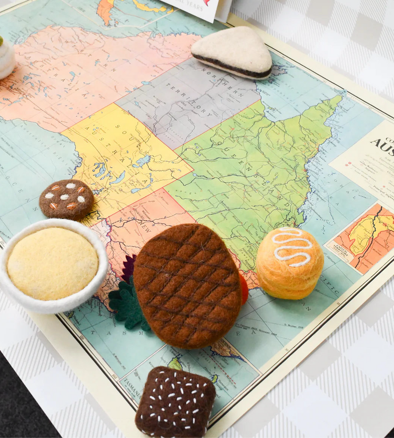 Felt Australian Play Food Set Pretend and Imaginative Play Kitchen Accessories 3yrs+