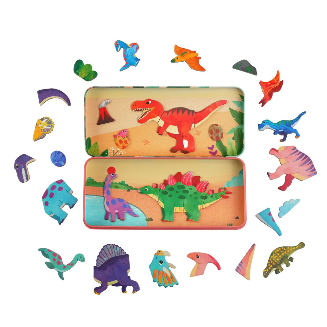 MierEdu Travel Magnetic Puzzle Box Dinosaur Land Travel Toys Dinosaur Toys 3yrs+