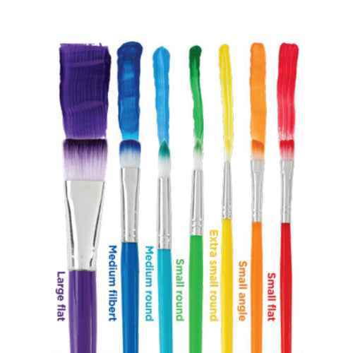 Rainbow Brush Set of 7 By Educational Colours Art and craft for kids 3yrs+