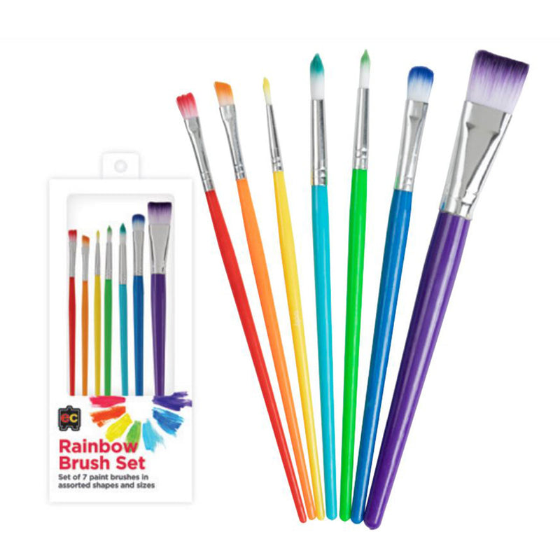 Rainbow Brush Set of 7 By Educational Colours Art and craft for kids 3yrs+