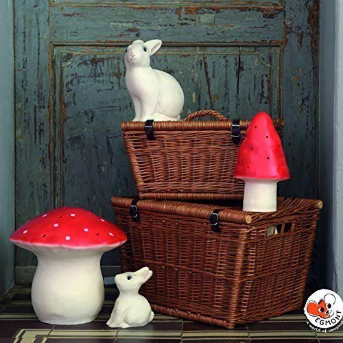 Heico Kids Night Light Medium Mushroom Lamp Red with white CORD Best Seller