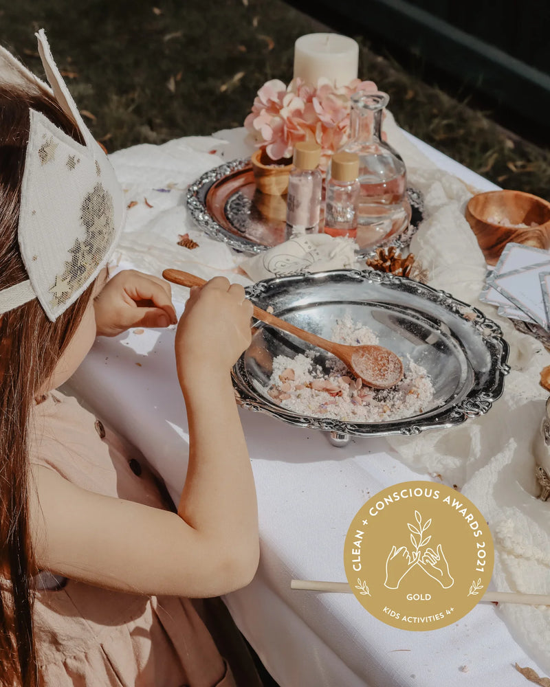 Enchanted Garden Mindful Potion Kit by The Little Potion Co Magic Play Art and craft for kids Sensory Toys Best Seller Fairy Unicorn and Castle Theme 4yrs+