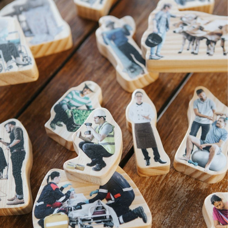 The Freckled Frog Everyday Heroes 18pcs Occupation Play Role Play Multicultural Community Pretend & Imaginative Gifts Idea for 12m+