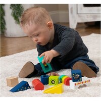 Fat Brain Toys Explore and Discover Sensory Blocks Sensory Wooden Toys Developmental Toys for Toddlers 2yrs+