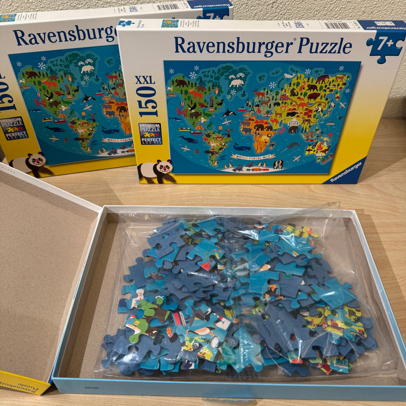 Ravensburger Animal World Map Jigsaw Puzzle 150 Pieces for 7yrs+
