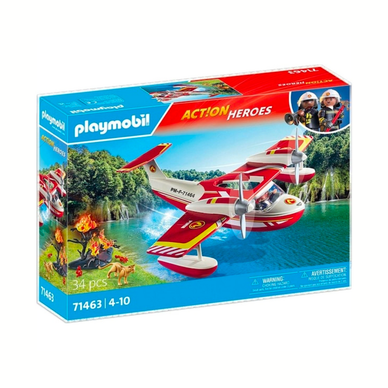 Playmobil Action Heroes Firefighting Plane with Extinguishing Toy Plane 4yrs+
