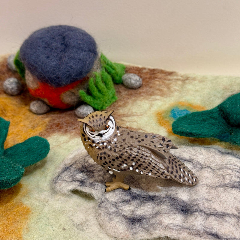 Eagle Owl Figurine by Safari Ltd Woodland Collection Animal Figurines 3yrs+