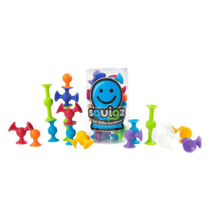Fat Brain Toys Squigz Starter Set Pot it Travel Fidget Toys Sensory Toys Best Seller Gifting Idea for 3yrs+