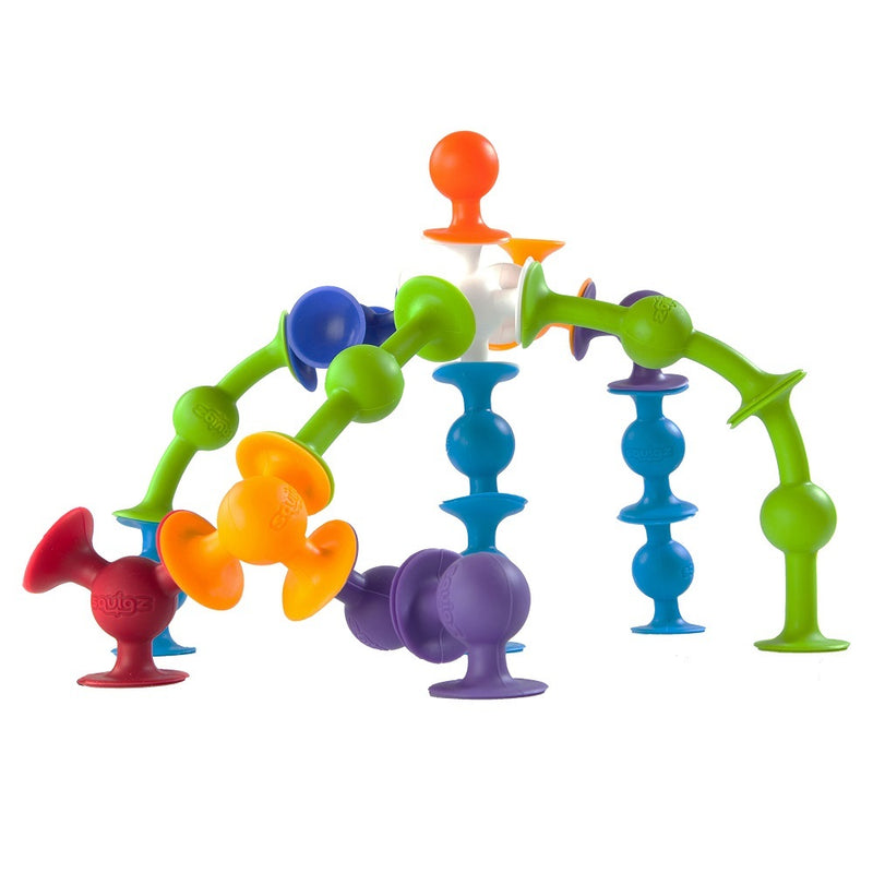 Fat Brain Toys Squigz Starter Set Pot it Travel Fidget Toys Sensory Toys Best Seller Gifting Idea for 3yrs+