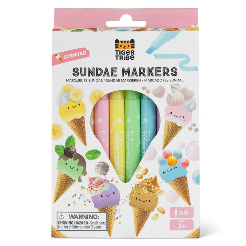 Tiger Tribe Scented Sundae Markers Stationary Art and craft for Kids 5yrs+