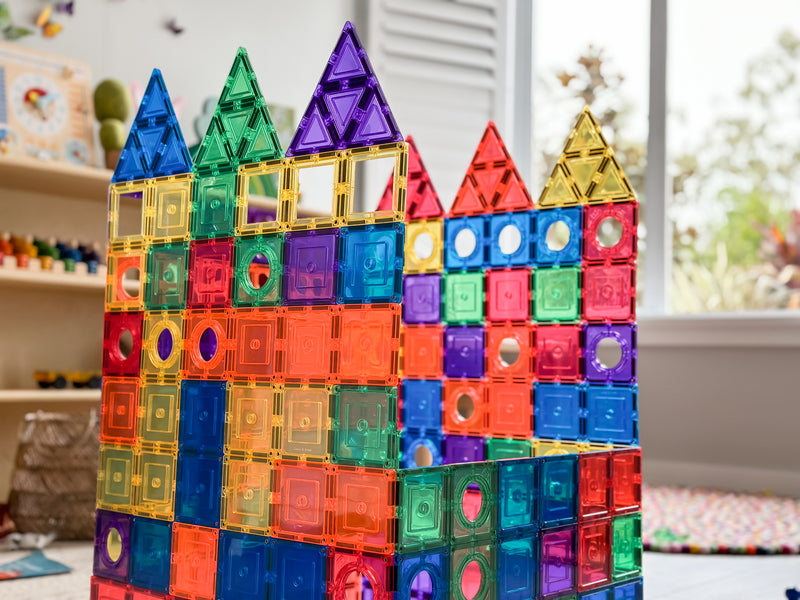 Learn and Grow Toys Magnetic Tiles 110pc Builders Pack Best Seller 3yrs+