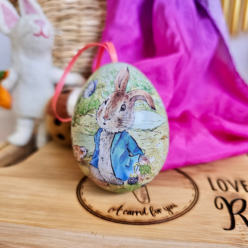 Peter Rabbit Easter Mini Egg Shape Tins Easter 6cm x 4.5cm