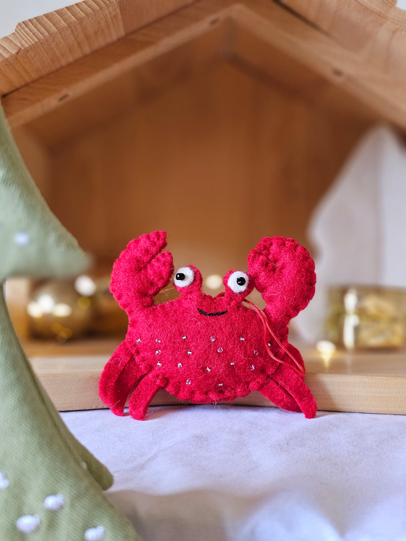 Pashom Felt Christmas Tree Decor Christmas Crab Ocean Toys Pretend & Imaginative Play Toys Christmas Range 3yrs+