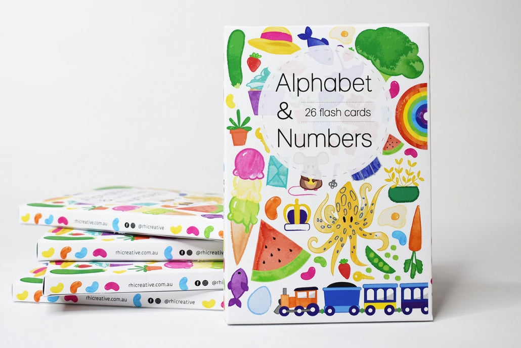 Alphabet and Numbers Flashcards ABC 123 3yrs+