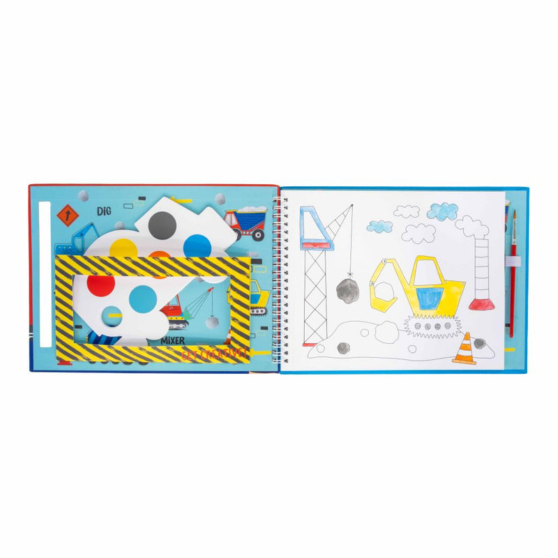 Floss & Rock Paint Pad Construction Activity Book with 8 Paint Palettes and 1 Brush  Art and Craft for kids Retired 3yrs+