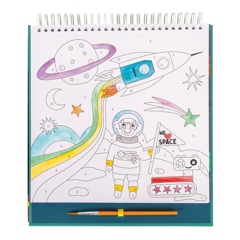 Floss & Rock Paint by Numbers Space Theme Activity Interactive Painting Book Art and Craft for Kids 5yrs+