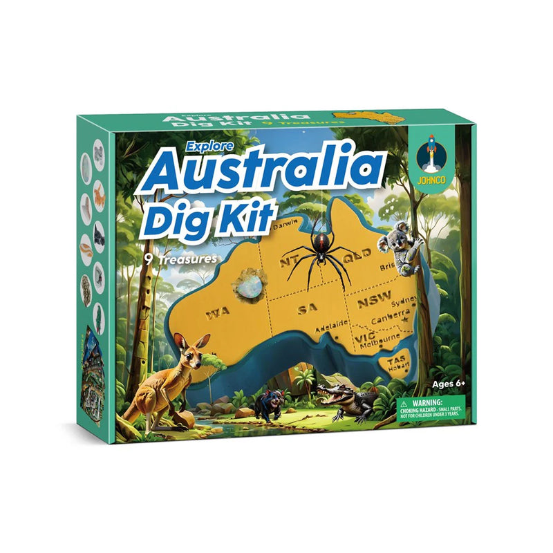 Johnco Dig Kit Explore Australia Early Science STEM Toys 6yrs+