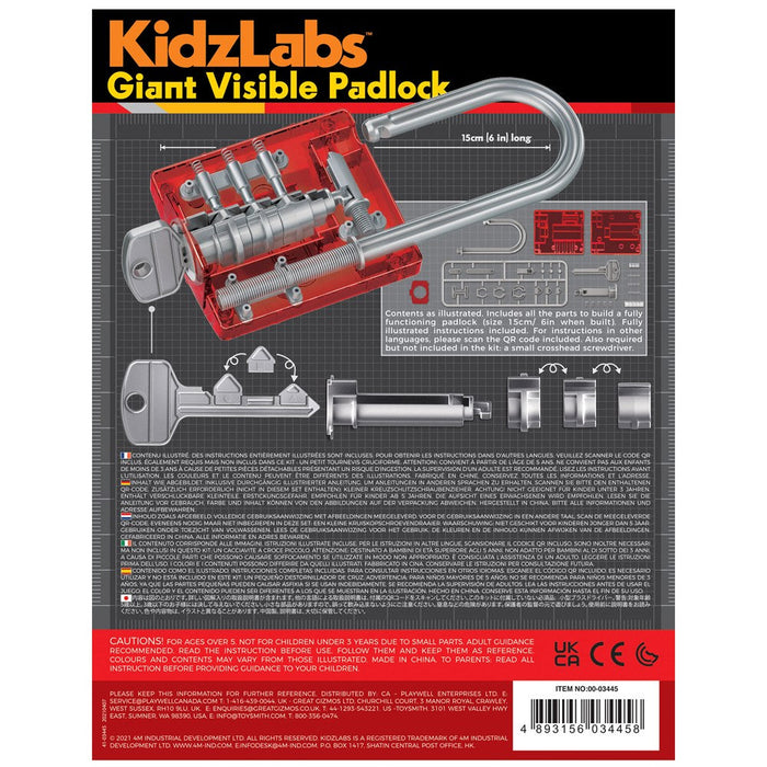 Kidzlabs Giant Visible Padlock 5yrs+