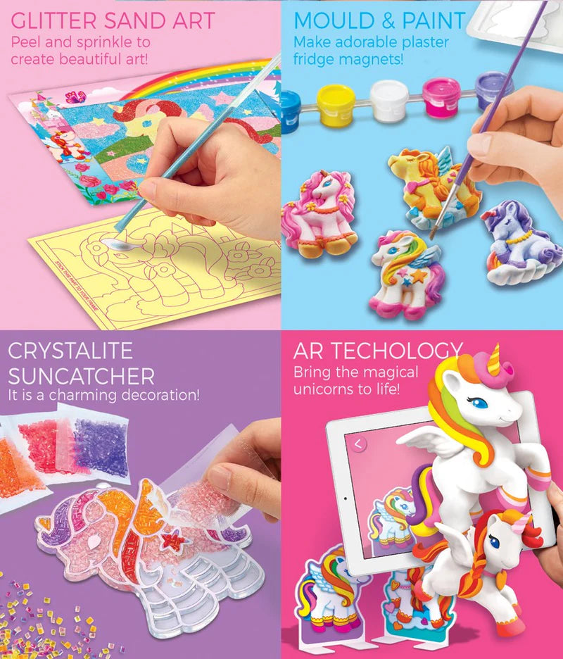 My Magical Unicorns Activity Kit by 4M Art and Craft for kids Unicorn Toys Best Seller Fairy Unicorn and Castle Theme 5yrs+