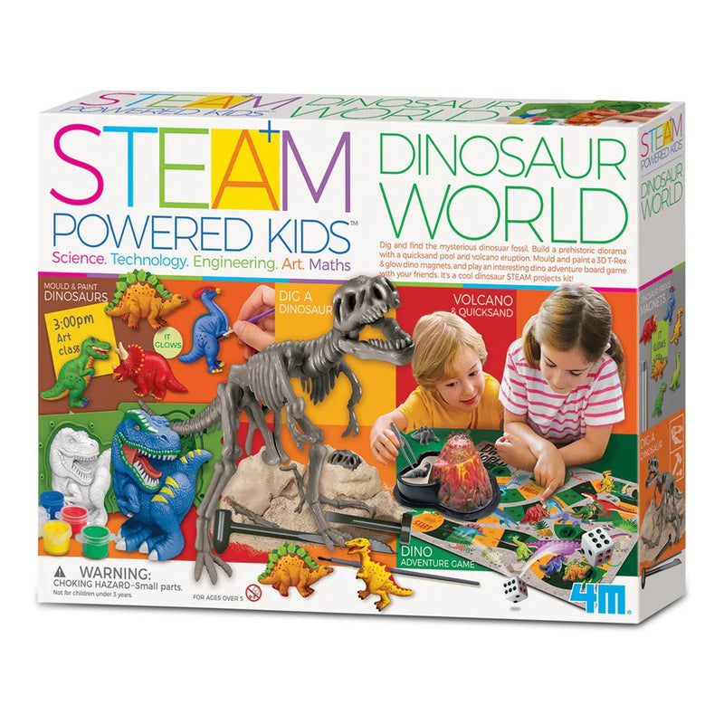 Steam Powered Kids Dinosaur World Kit with Volcano STEM Toys 5yrs+