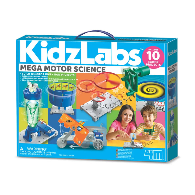 KidzLabs Mega Motor Science Kit by 4M Science Experiments STEM Toys 8yrs+