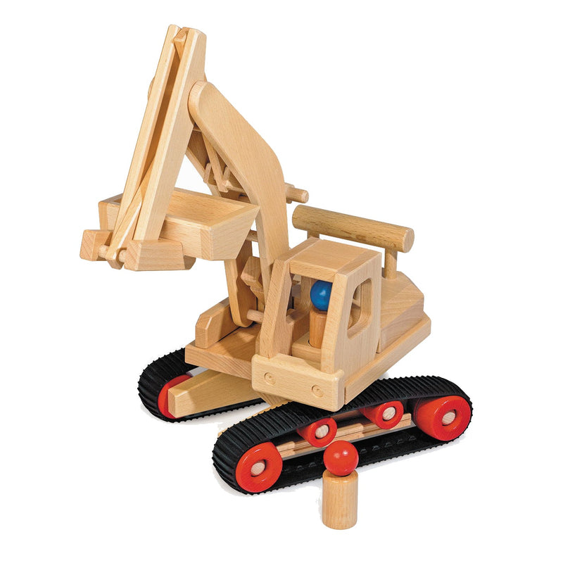 Fagus Wooden Excavator Wooden Toy Car Best Seller Gifting Idea for 3yrs+