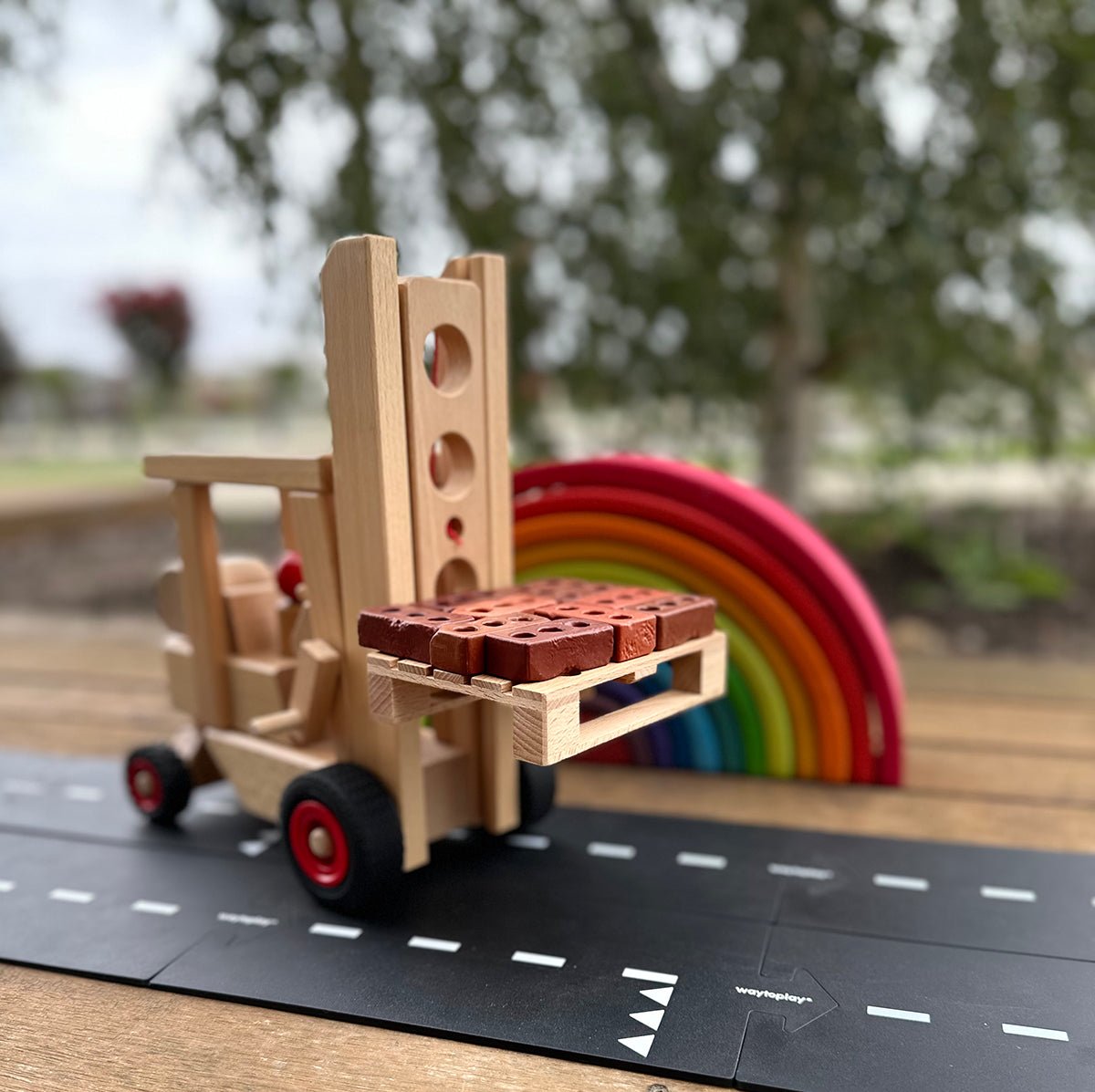 Fagus Wooden Forklift Wooden Toy Car Best Seller Gifting Idea for