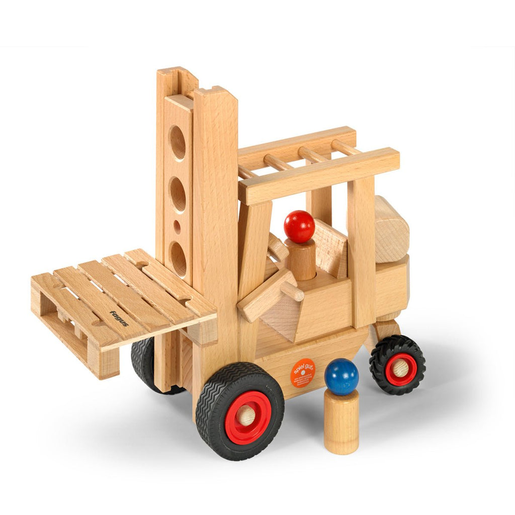 fagus ファーグス ブナの木で作られた働く車 フォークリフト トラック Fagus-forklift-toy-