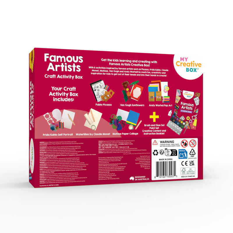 My Creative Box LARGE Famous Artists Craft Box Best Seller Art and craft for kids Most Loved in Store Gifting Idea for 3yrs+