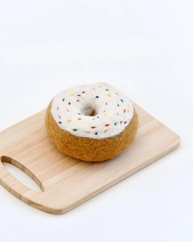 Tara Treasures Felt Doughnuts Set of 4 Pretend and Imaginative Play Kitchen Accessories 3yrs+