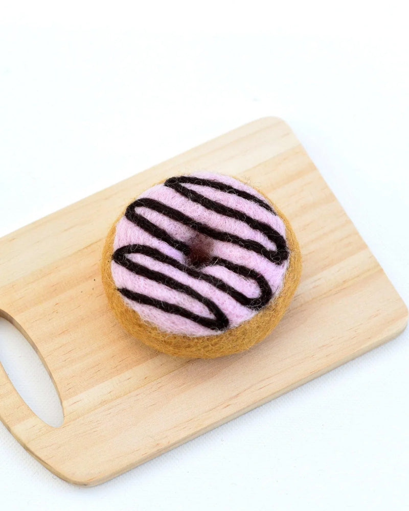 Tara Treasures Felt Doughnuts Set of 4 Pretend and Imaginative Play Kitchen Accessories 3yrs+