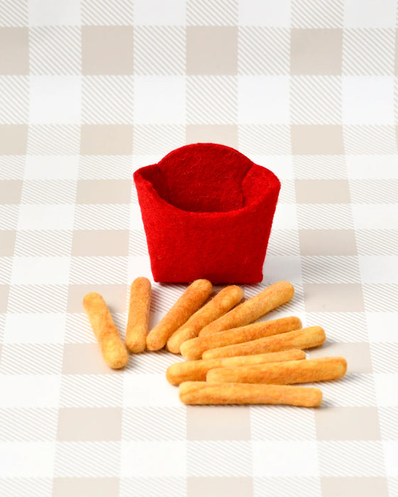 Tara Treasures Felt Fries in a Packet Play Food