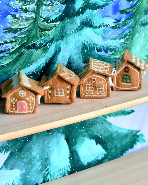 Tara Treasures Gingerbread House with Green Door