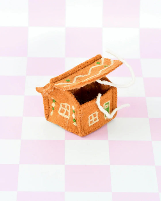 Tara Treasures Gingerbread House with Green Door