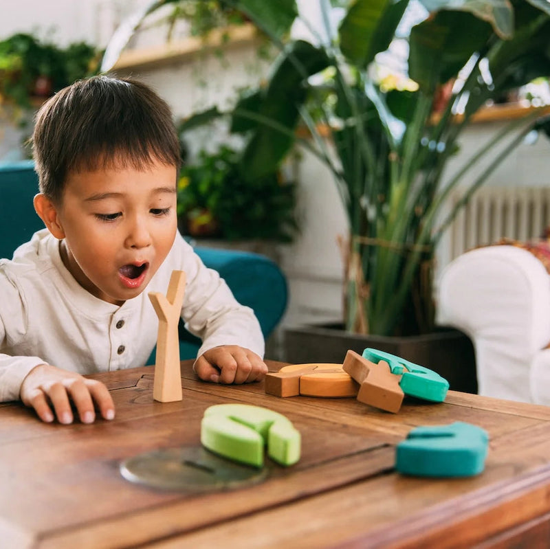 Wooden Flat Forest Set Classic 7pcs Set of 3 Trees by Avdar Toys Wooden Toys Pretend & Imaginative Play Gifting Idea for 3yrs+
