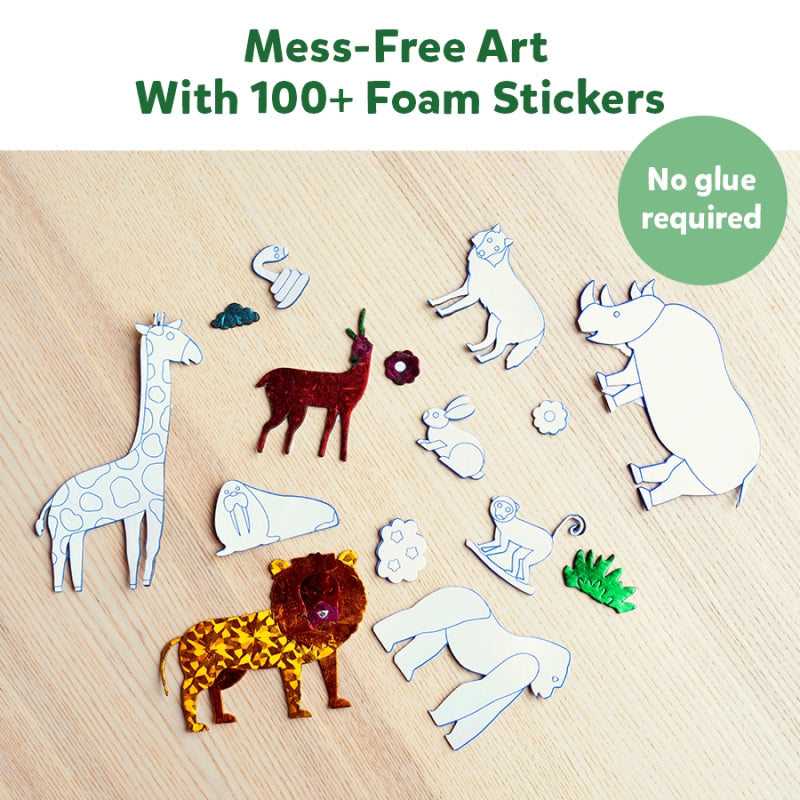 Skillmatics Foil Fun World Of Animals No Mess Art Kit Art and craft for kids 4yrs+