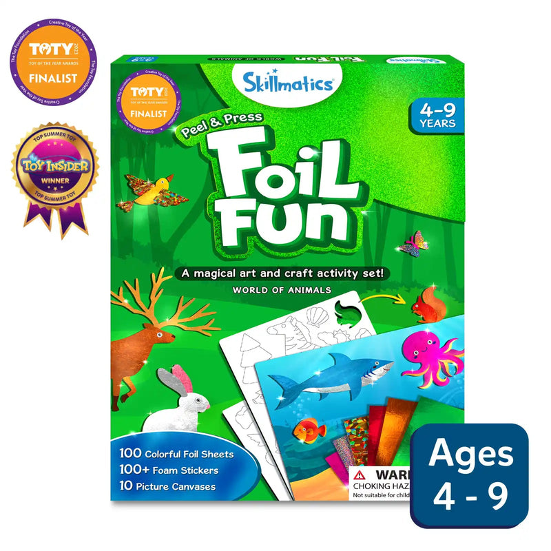 Skillmatics Foil Fun World Of Animals No Mess Art Kit Art and craft for kids 4yrs+