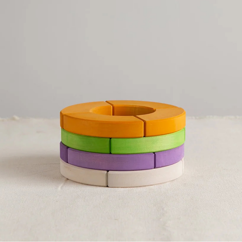 Wooden Curve Building Blocks Four Seasons 20pcs by Avdar Toys Waldorf Inspired Wooden Toys Building Blocks Toys 3yrs+