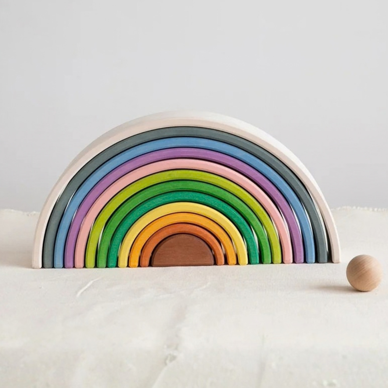 Wooden Rainbow Stacker Four Seasons by Avdar Toys Waldorf Inspired Wooden Toys 3yrs+